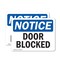 Signmission Door Blocked, 14 in W x Rectangle, Vinyl Decal OS-2PACK-NS-D-1014-L-15499 - alternate 1